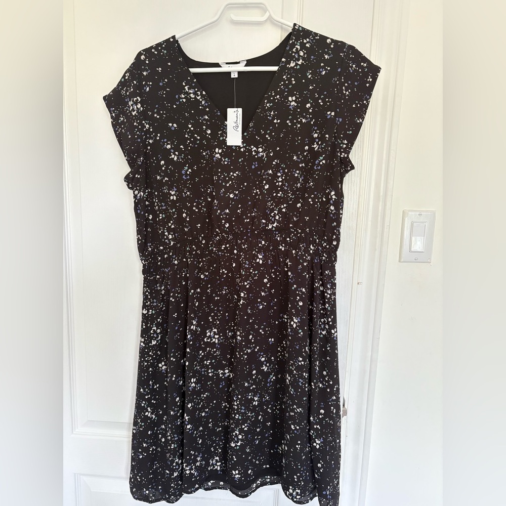 Reitmans Black Floral Dress NWT